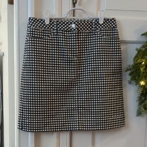 Talbots Black and White Checked Mini Skirt 6P